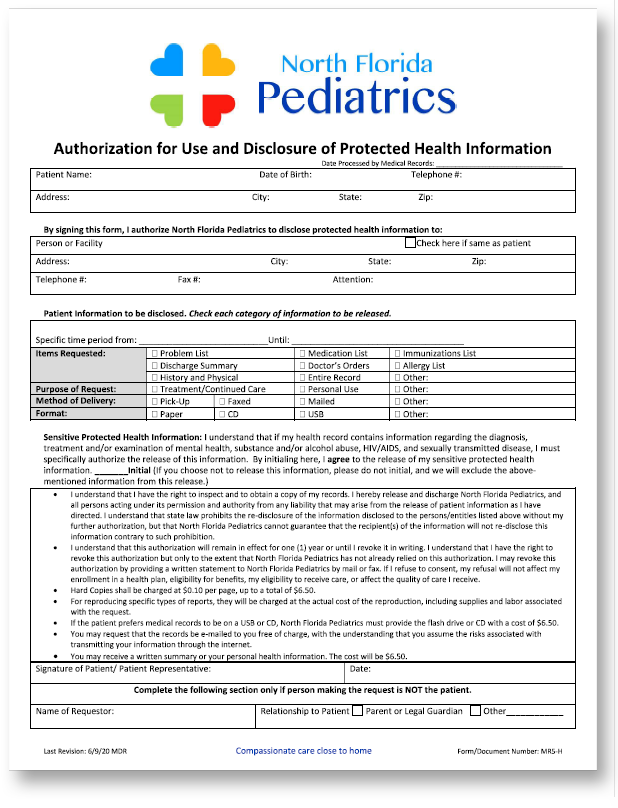 Medical Records Request -PDF