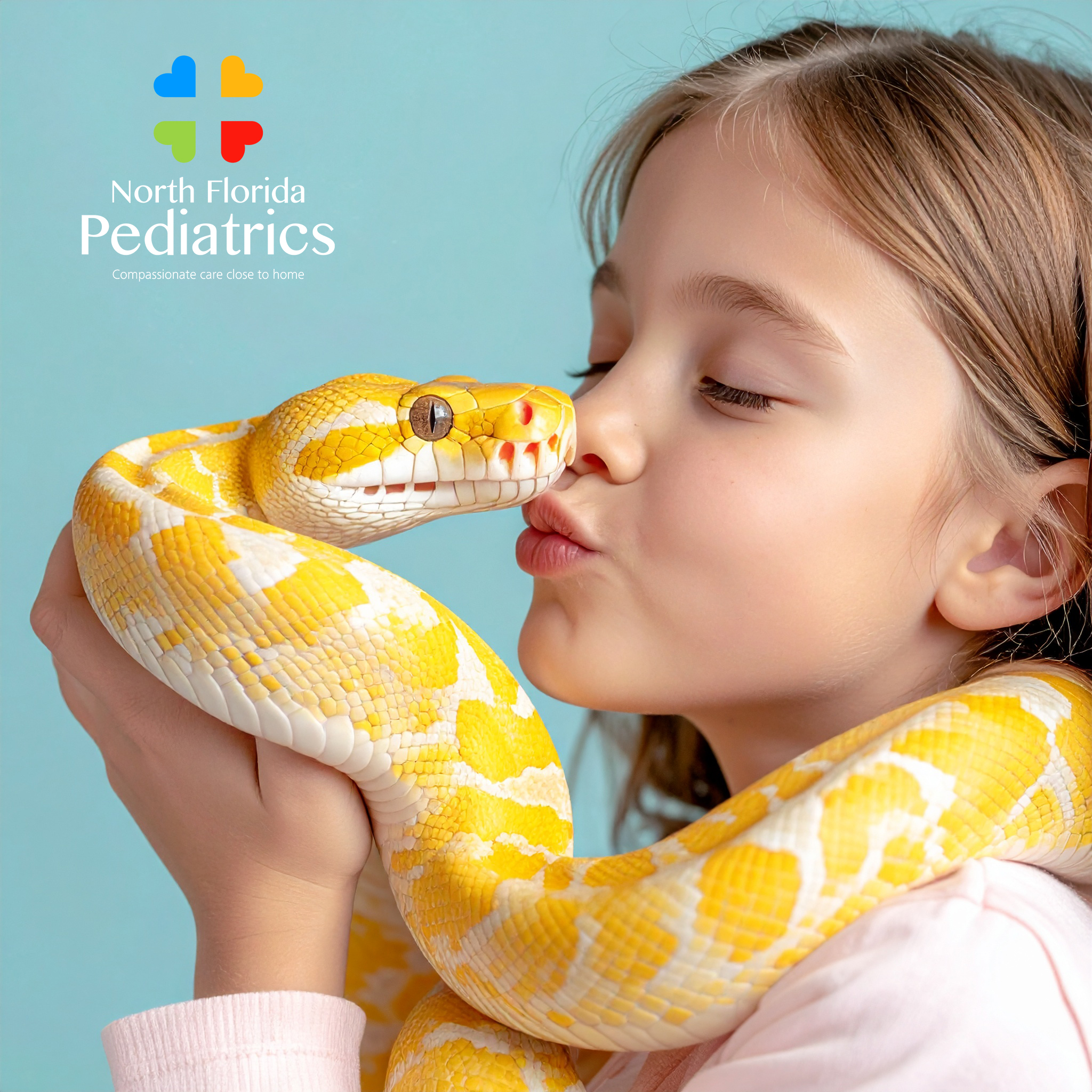NFP- GIRL_kissing a Yellow Boa Snake-Reptile Exposure in Human Salmonellosis